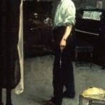 Portrait of artist standing before easel 1901