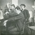 Ramsay playing piano at a party in Paris studio  1901